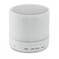 ROUND WHITE - Round Bluetooth speaker LED