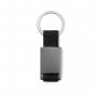 TECH BLACK - Metal rectangular key ring